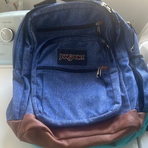 JanSport Blue and Brown Men's Backpack